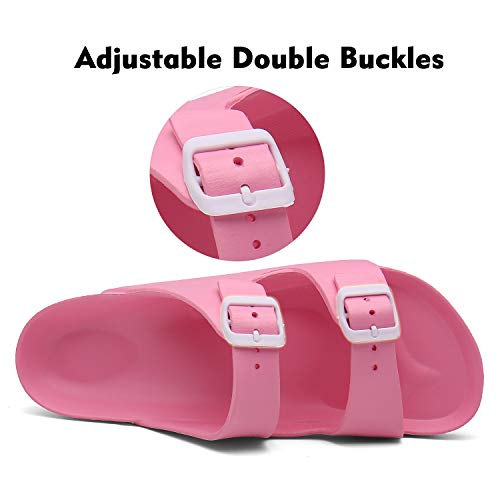 SAGUARO Unisexo Ajustable Slippers Antideslizantes Zapatillas de Casa Masculino Respirable Zapatos de Baño Femenino Zuecos Clásico Sandalias de Piscina Lavable Clogs Moda Al Aire Libre, Rosa 39