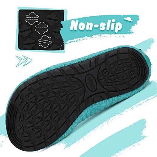 SAGUARO Zapatillas de Estar por Casa Zapatillas de Niños Niñas Antideslizantes Calcetines Zapatillas de Punto Interior Exterior Pantuflas Infantiles, Cielo Azul, 36/37 EU