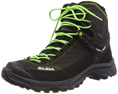 Salewa MS Hike Trainer Mid Gore-TEX, Botas de Senderismo Hombre, Negro (Black Out/Green), 46 EU