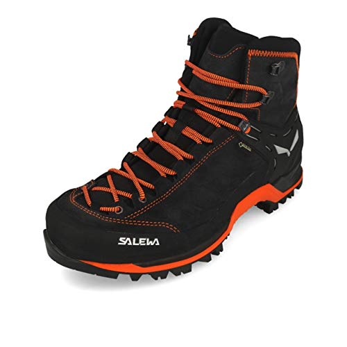 Salewa MS Mountain Trainer Mid Gore-TEX, Botas de Senderismo Hombre, Gris (Asphalt/Fluo Orange), 44 EU