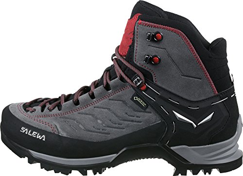 Salewa MS Mountain Trainer Mid Gore-TEX, Botas de Senderismo Hombre, Gris (Charcoal/Papavero), 43 EU