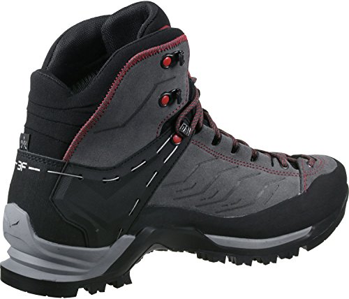 Salewa MS Mountain Trainer Mid Gore-TEX, Botas de Senderismo Hombre, Gris (Charcoal/Papavero), 43 EU