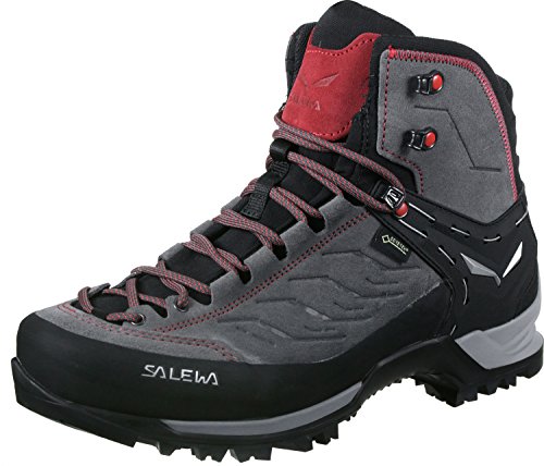 Salewa MS Mountain Trainer Mid Gore-TEX, Botas de Senderismo Hombre, Gris (Charcoal/Papavero), 43 EU