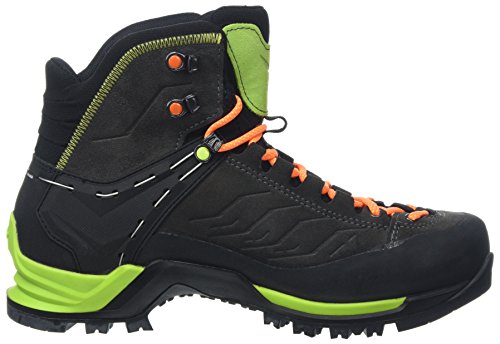 Salewa MS Mountain Trainer Mid Gore-TEX, Botas de Senderismo Hombre, Negro (Black/Sulphur Spring), 43 EU