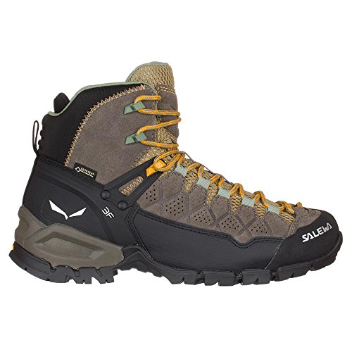 Salewa WS Alp Trainer Mid Gore-TEX, Botas de Senderismo Mujer, Negro (Black Out/Agata), 38.5 EU