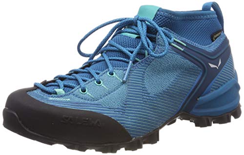 Salewa WS Alpenviolet Gore-TEX, Zapatos de Senderismo Mujer, Azul (Malta/Lagoon Green), 36.5 EU