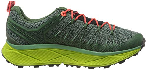 Salewa WS Dropline, Zapatillas para carrera de senderos Mujer, Verde (Feld Green/Fluo Coral), 35 EU