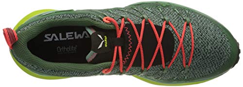 Salewa WS Dropline, Zapatillas para carrera de senderos Mujer, Verde (Feld Green/Fluo Coral), 35 EU