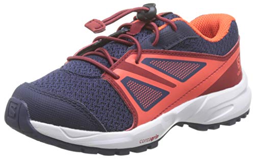 Salomon Sense K, Zapatillas de Senderismo, Azul/Naranja (Evening Blue/Red Dahlia/Cherry Tomato), 27 EU