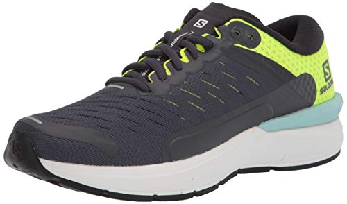 Salomon, Sonic 3 Confidence - Tenis de correr para hombre, negro (Ébano/Blanco/Amarillo Seguridad), 42.5 EU