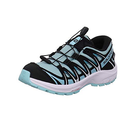 Salomon XA Pro 3D CSWP J, Zapatillas Impermeables De Trail Running Y Outdoor Actividades, Azul Claro/Negro (Pastel Turquoise/Black/Tanager Turquoise), 39 EU