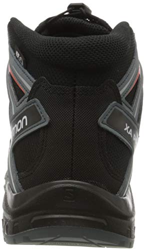 Salomon XA Pro 3D Mid CSWP J, Zapatillas de Senderismo Unisex Niños, Negro/Naranja (Black/Stormy Weather/Cherry Tomato), 35 EU