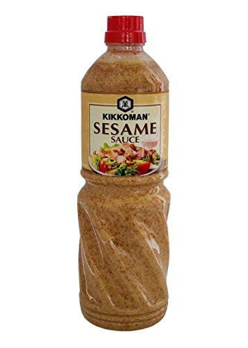 Salsa de sésamo Kikkoman 1L para ensaladas, platos de pasta ... o para mojar