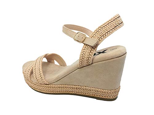 Sandalia CUÑA - Mujer - Nude - xti Footwear - 49075-40