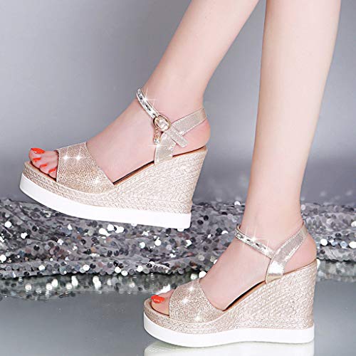 Sandalias Mujer Verano 2019 cuña Bohemias Casuales Zapatillas Hebilla Romanas Flip Flop Mares Playa Gladiador Verano Tacon Planas Zapatos riou