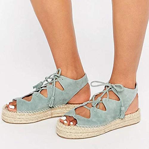 Sandalias Mujer Verano 2019 Zapatos de Plataforma Mujer Sandalias Planas Playa Zapatillas Sandalias de Punta Abierta Casual Fiesta Roman Tacones Altos Sandalias vpass