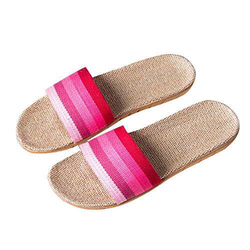 Sandalias y Chancletas Mujer Bohemias Zapatillas Plataforma Antideslizante para Interior y Al Aire libr Verano Sandalias de Punta Abierta Playa Rojo riou