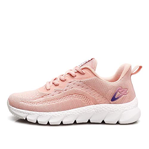 SANNAX Zapatos Mujer Zapatillas Casuales Zapatos Planos Correr Gimnasio Sneakers Zapatillas Deportivas Transpirables Cómoda