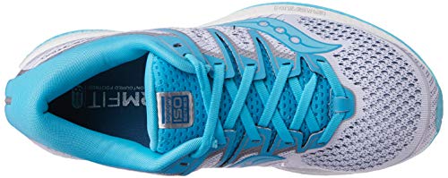 Saucony Triumph ISO 5 Neutralschuh Damen-Weiß, Blau, Zapatillas de Running Calzado Neutro Mujer, White Blue, 37.5 EU