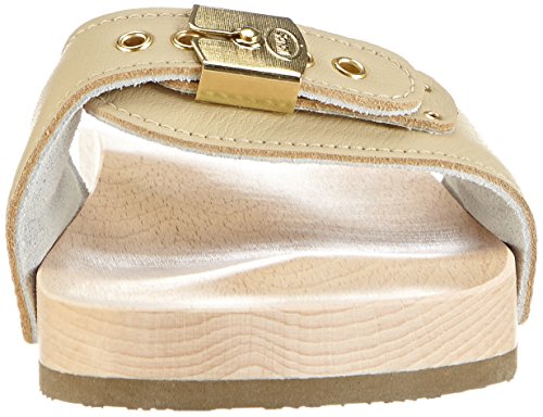 Scholl PESCURA Flat sand - Zuecos adultos unisex, Beige (sand), 43