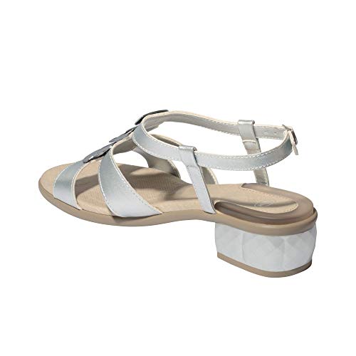 Scholl Sandalias con tacón Calypso Plata 41