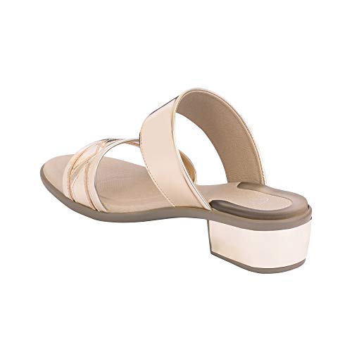 Scholl Sandalias sin Tira plexy Oro 41