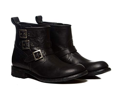 Sendra Boots 11296 LIGTHING Deep LAV.Wax Botin Motero DE Hebillas (43 EU, Negro Wax)