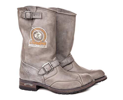 Sendra Boots Bota Biker 3565 Lighting-C Vibrant con Bordado (42 EU, Grigio)