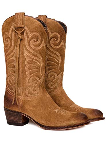 Sendra Boots Bota Cowboy Para Mujer 11627 Debora En Serraje Usado Modelo 11627DSERRAJE Color Tostado (Nutria) (numeric_40)