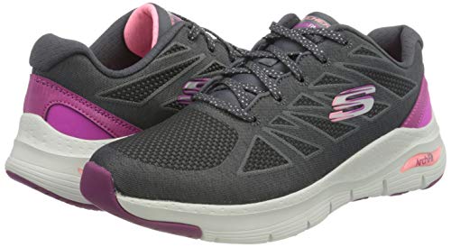 Skechers Arch Fit-She's Effortless, Zapatillas Mujer, Gris (CCPK Black Mesh/Multi Trim), 37 EU