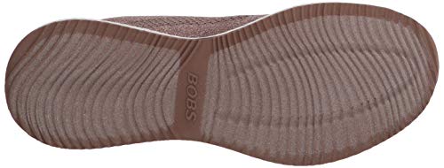 Skechers Bobs Squad-Glitz Maker, Zapatillas Mujer, Marr Oacute N Taupe Sparkle Engineered Knit TPE, 38 EU