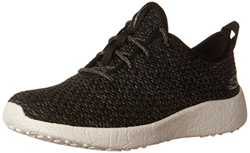 Skechers Burst-City Scene, Zapatillas Mujer, Negro (BKW), 36 EU