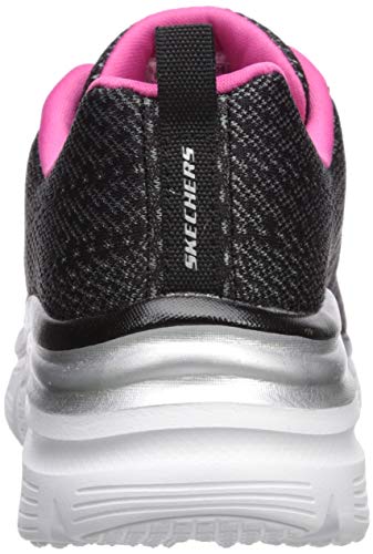 Skechers Fashion Fit-Bold Boundaries, Zapatillas Mujer, Negro (BKHP Black Mesh/Trim), 40 EU