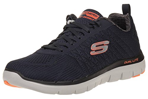 Skechers Flex Advantage 2.0, Zapatillas de Deporte Exterior Hombre, Azul (DKNV Black Engineered Mesh/Trim), 40 EU