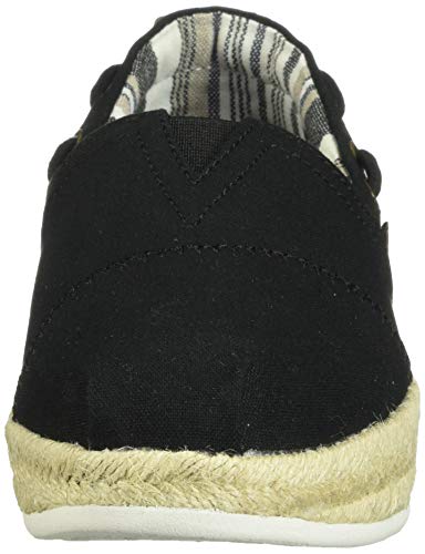 Skechers Highlights 2.0 Yacht Master, Zapatillas sin Cordones Mujer, Negro Negro Lona Negro, 38 EU