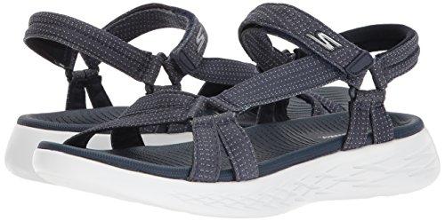 Skechers On The Go 600 15316-nvy, Sandalias Deportivas Mujer, Azul (Navy 15316/Nvy), 40 EU