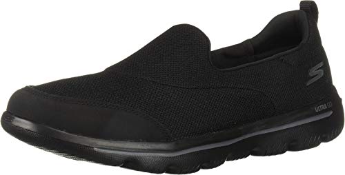 Skechers Performance Go Walk Evolution Ultra-Reach, Zapatillas sin Cordones Mujer, Negro (BBK Black Textile/Trim), 37.5 EU