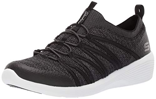 Skechers - QTR Webbing Knit Collar Wedge Black