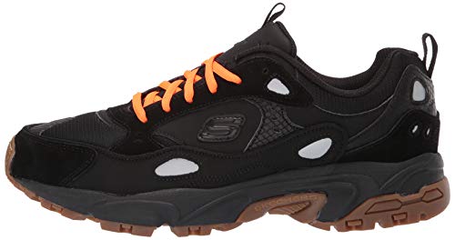 Skechers Stamina-Contic, Zapatillas Hombre, Negro (BBK Black Leather/PU/Mesh/Trim), 42 EU