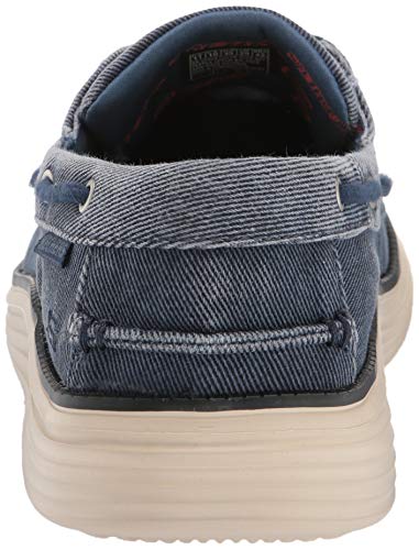 Skechers Status 2.0 Lorano, Náuticos Hombre, Azul (Navy Canvas Nvy), 43 EU