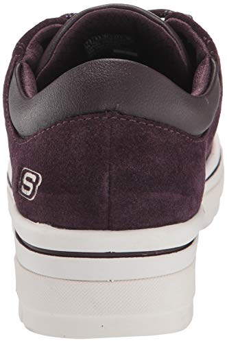 Skechers Street Cleats 2-Fashion Trail, Zapatillas Mujer, Multicolor (Plum Black Suede/Duraleather Trim #S), 36.5 EU