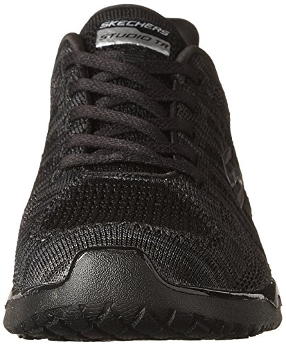 Skechers Studio Burst Edgy Women's Trainers Fitness Memory Foam Black, Tamaño de Zapato:EUR 36