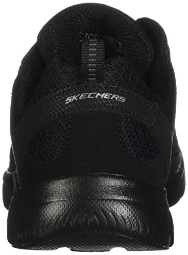 Skechers Summits-New World, Zapatillas, Negro (BBK Black Leather/Mesh/Black Trim), 36 EU