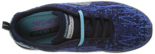 Skechers Synergy 2.0-High Spirits, Zapatillas Mujer, Azul (NVBL), 36 EU