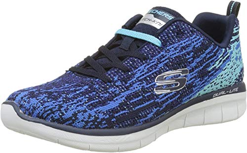 Skechers Synergy 2.0-High Spirits, Zapatillas Mujer, Azul (NVBL), 38 EU