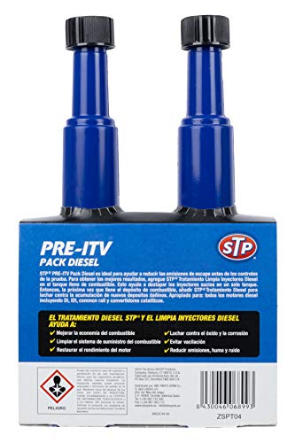 STP ZSTP04 Kit pre-ITV con Limpia Inyectores Coches Diésel, 200 ml