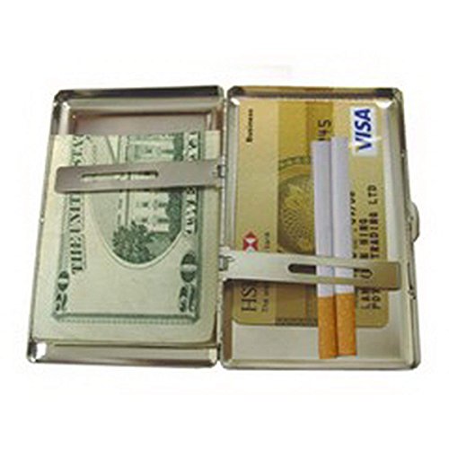 Sunset Beach Summer Cigarette Case/Box Business Card Holder Caja de Acero Inoxidable Silver Metal Wallet Protection