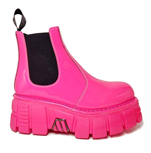 Super Oferta NEW ROCK - Botas de Piel New Rock Originales M.Newrock-Rosa (41 EU)