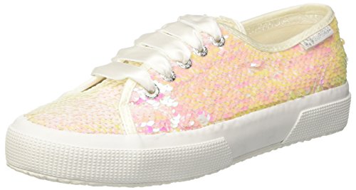 Superga 2750 PAIRIDESCENTW, Zapatillas Mujer, Blanco Blanco Iridiscente, 39 EU