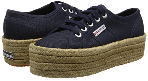 Superga S0099Z0, Alpargatas con Plataforma Unisex Adulto, Azul (Navy), 36 EU (talla del fabricante: 3.5 UK)